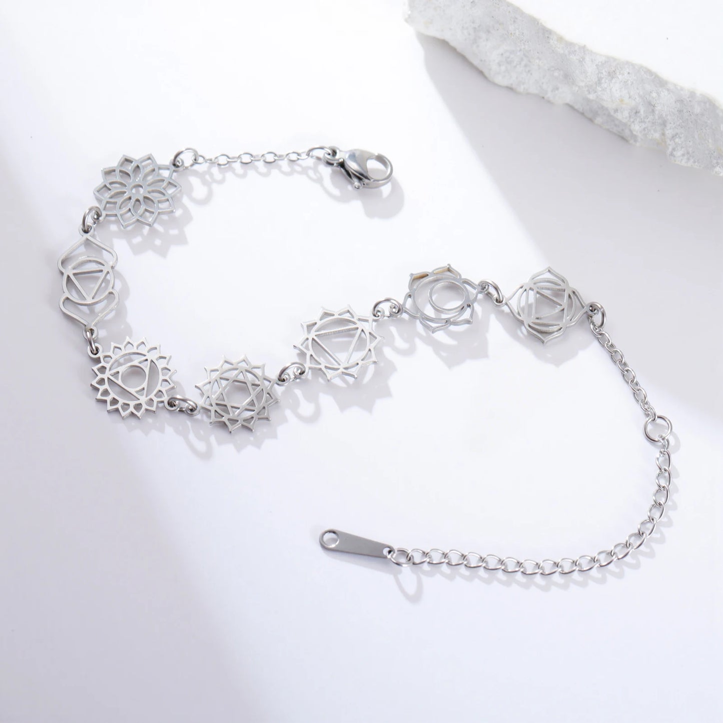 7 Chakra Bracelet Silver 1