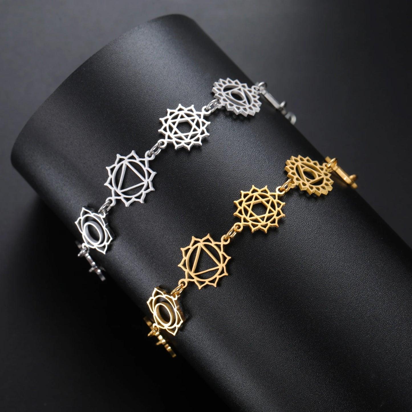 7 Chakra Bracelet Gold & Silver