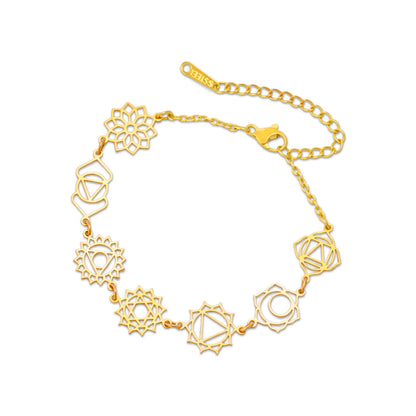 7 Chakra Bracelet Gold 2
